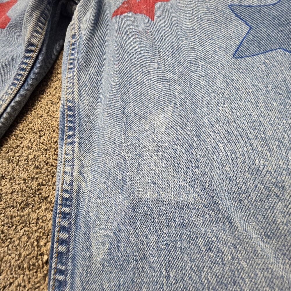 Vintage GAP Reverse Fit Jeans Size 10 Long Custom Stars Patriotic Flag America - Picture 11 of 11